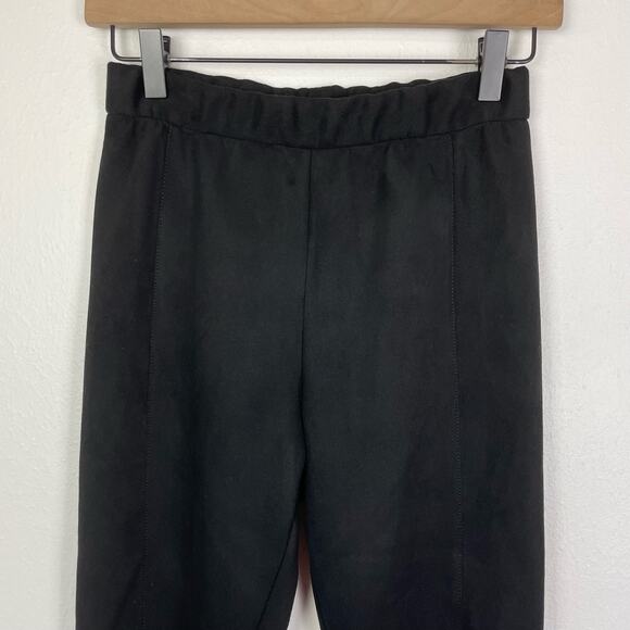 BCBGMAXAZRIA Womens Prescott Black Faux Suede High Waist Pull On Ankle Pants - Picture 3 of 8